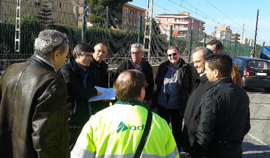 Ajuntament de Calafell. Acte de replanteig, per iniciar les obres del pas soterrat de Segur de Calafell