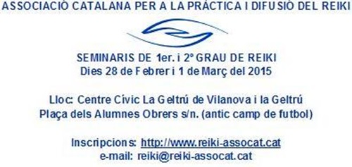 Seminaris de 1er i 2º Grau de Reiki
