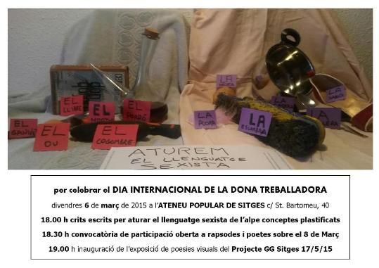 Exposició i Taller de poesies visuals per a projecte Goma al Greco