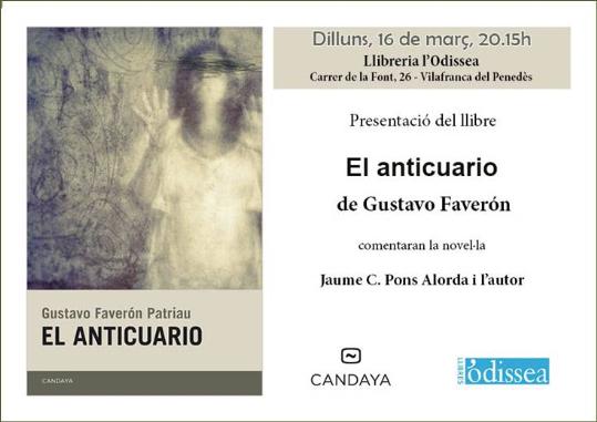 Presentació de la novel·la El anticuario
