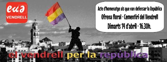 Homenatge als/les que van defensar la República al Vendrell