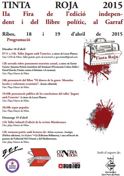 Tinta Roja, segona fira de l'edició independent i del llibre polític al Garraf