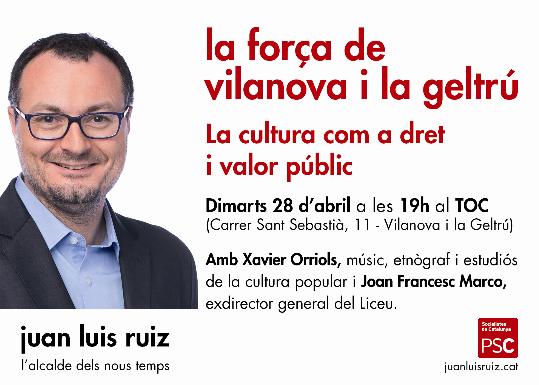 Acte del PSC: La cultura com a dret i valor públic