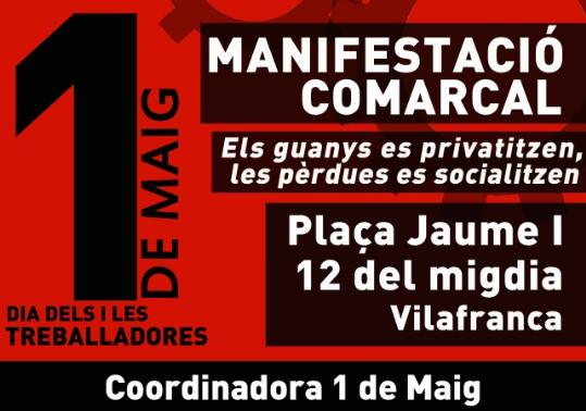 Manifestació sota el lema «Els guanys es privatitzen, les pèrdues es socialitzen»