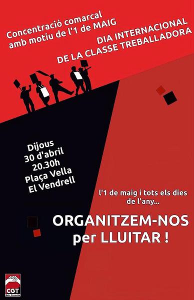 Concentració comarcal amb motiu del 1r de Maig