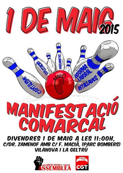 Manifestació del 1r de Maig a Vilanova i la Geltrú