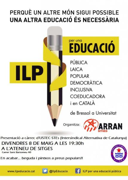 Presentació ILP per una educació pública a Sitges 