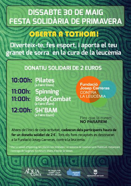 Festa solidària a favor de la Fundació Josep Carreras a Cunit