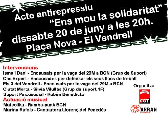Acte antirepressiu 'Ens mou la solidaritat'