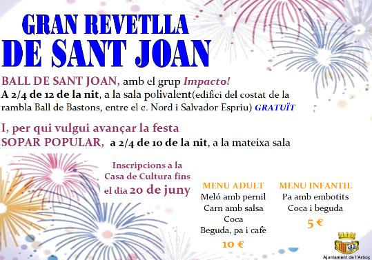 Ball i Revetlla de Sant Joan a l’Arboç
