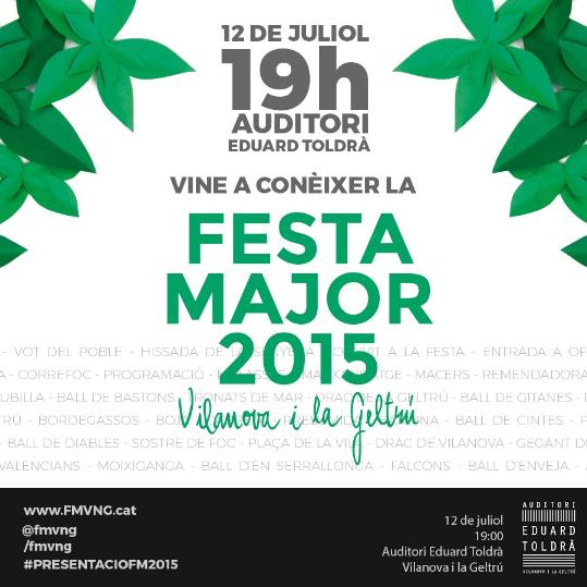 Presentació del programa de la Festa Major de Vilanova i la Geltrú