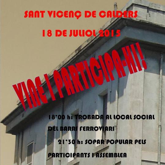 Jornada de treball al barri ferroviari de Sant Vicenç de Calders
