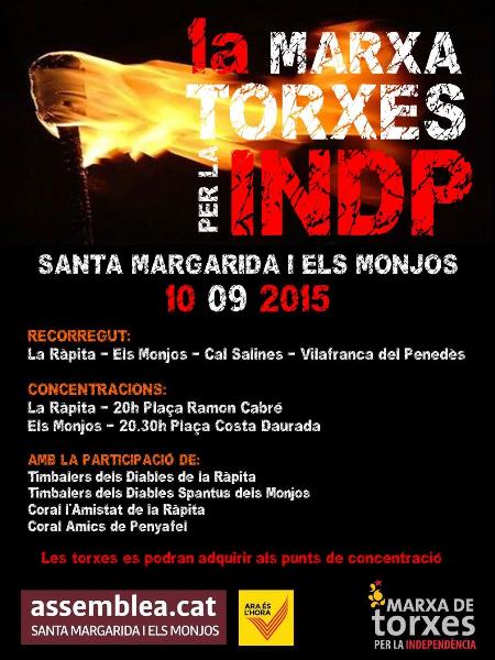 1a. Marxa de Torxes per la Independència de Santa Margarida i els Monjos