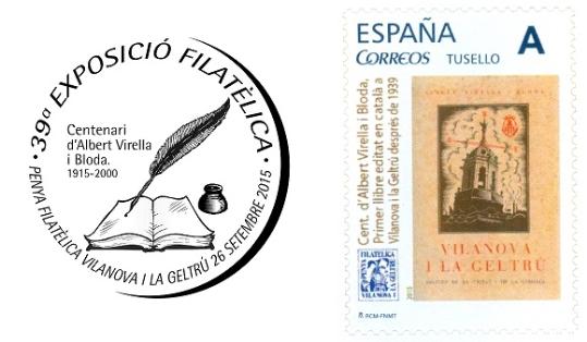 39ª Exposició Filatèlica a Vilanova i la Geltrú