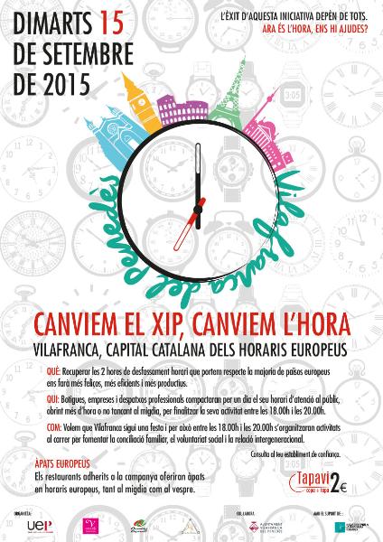 Vilafranca, capital de la reforma horària