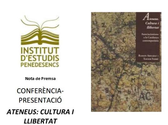 Conferència: Ateneus: Cultura i Lliberat