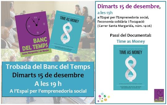 Trobada del banc del temps a Santa Margarida i els Monjos