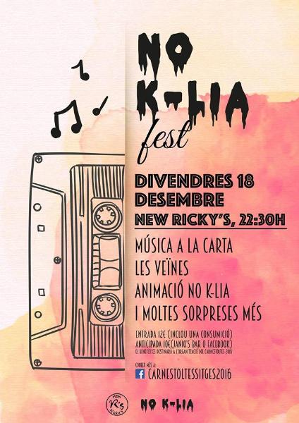 No K-Lia organitza una festa per al  Carnestoltes 2016
