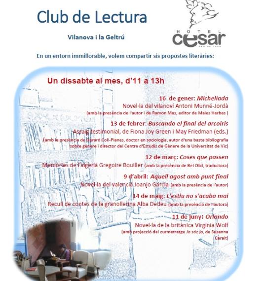 Club de lectura a l'hotel Cèsar