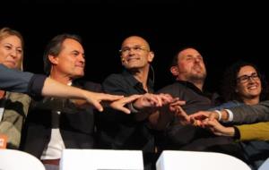 Artur Mas, Raül Romeva, Oriol Junqueras, Neus Munté, Marta Rovira. ACN