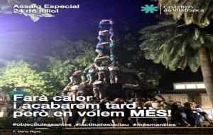 Assaig especial del Verds. Castellers de Vilafranca