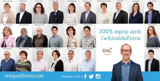 EIX. Candidatura de CiU a Sitges