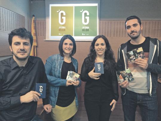 Ajuntament de Gelida. Carles Arranz, Lia Marrugat, Laia Carrillo i Edgar Sabaté, en la presentació de la campanya