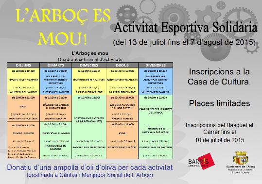 Cartell promocional de L’Arboç es mou. EIX