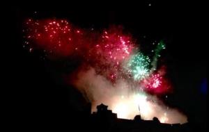 Castell de focs de la festa major de la Santa Creu, al Poble de Calafell