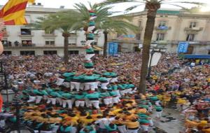 Castellers de Vilafranca a la diada de festa major de Vilanova