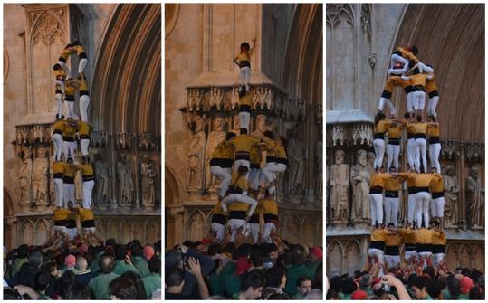 Castells de set i mig dels Bordegassos a Tarragona. Maite Gomà