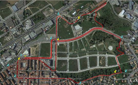 Circuit de la V Cursa Solidària les Roquetes. Eix