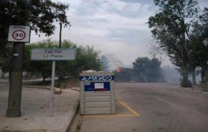 Controlat l'incendi que ha afectat aquesta tarda Can Pei La Plana, a Sitges