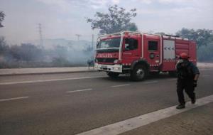 Controlat l'incendi que ha afectat aquesta tarda Can Pei La Plana, a Sitges
