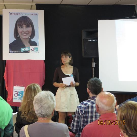 Fem Sitges. Cristina Martínez presenta el programa electoral de Fem Sitges