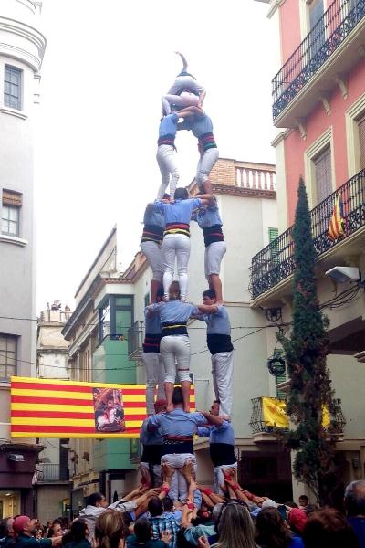 Anna Llopart. Debut casteller a Vilafranca amb la 5a. Diada de Sant Jordi