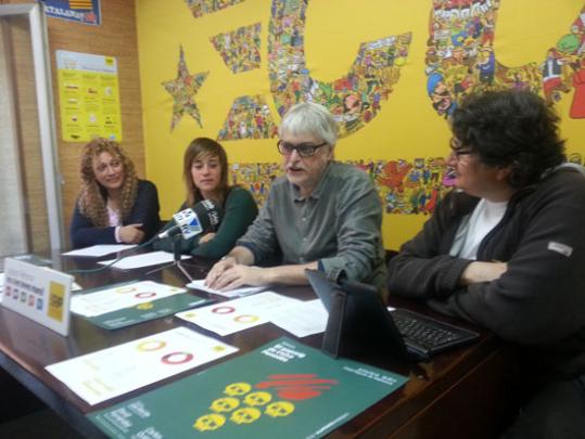 Eix. D'esquerra a dreta: Mònica Castillo, Laia Santis, Xavier Navarro, Joan Gilabert