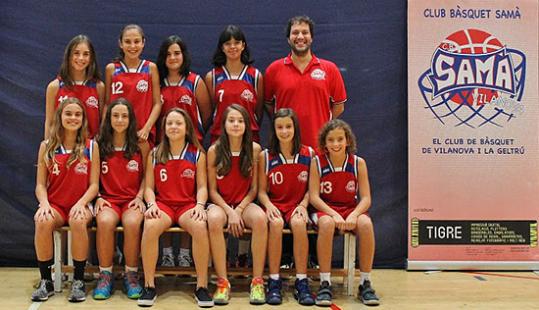 El preinfantil A femení del CB Samà. Sílvia Díaz