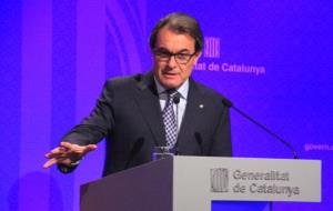 El president en funcions, Artur Mas, en roda de premsa. ACN