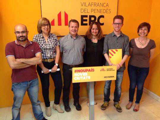 Els nous consellers comarcals d'ERC per aquest mandat. Eix