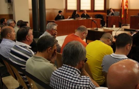 Els processats en el judici Riviera i Saratoga a l'Audiència de Barcelona. ACN