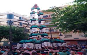 Els Verds descarreguen el 4 de 9 amb folre al Serrallo. Castellers de Vilafranca