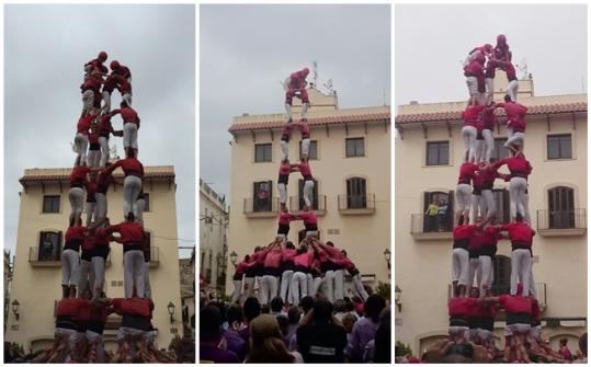 Els Xicots de Vilafranca descarreguen per primer cop el 5 de 8. Xicots de Vilafranca