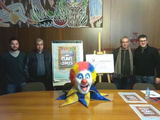 Ajuntament de Vilafranca. Es presenta a Vilafranca el Carnaval de Cunit en suport a la Capitalitat de la Cultura Catalana 2015