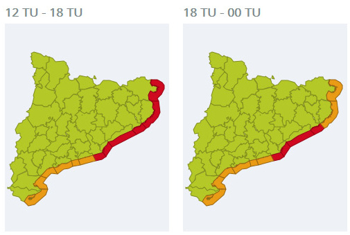 Es reforça l'alerta del Pla Inuncat per mala mar avui a tot el litoral. EIX