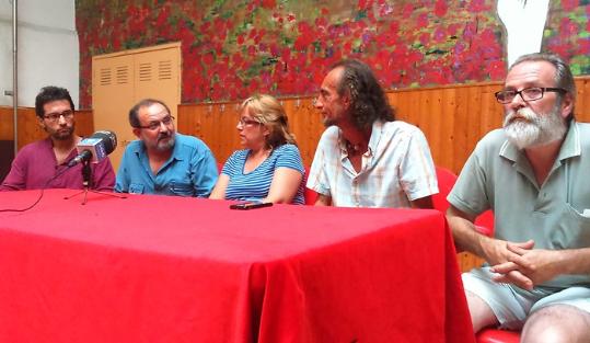 Fèlix Atsarà, Enric Pagès, Esther Vicente, Jaume Vilajoana i Joan Casanellas. Xicots de Vilafranca