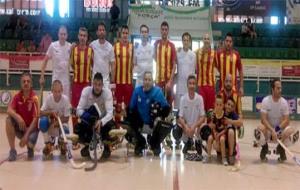 Foto dels cubellencs amb un dels seus rivals, Las Rozas de Madrid. Eix