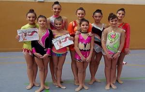 Gimnastes del Club Rítmica Vilafranca
