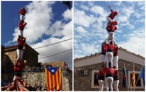 Gran actuació de les castelleres dels Xicots a Bellprat. Xicots de Vilafranca