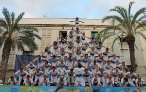 Gran exhibició dels Falcons de Vilanova, amb el grup Tauste. Falcons Vilanova